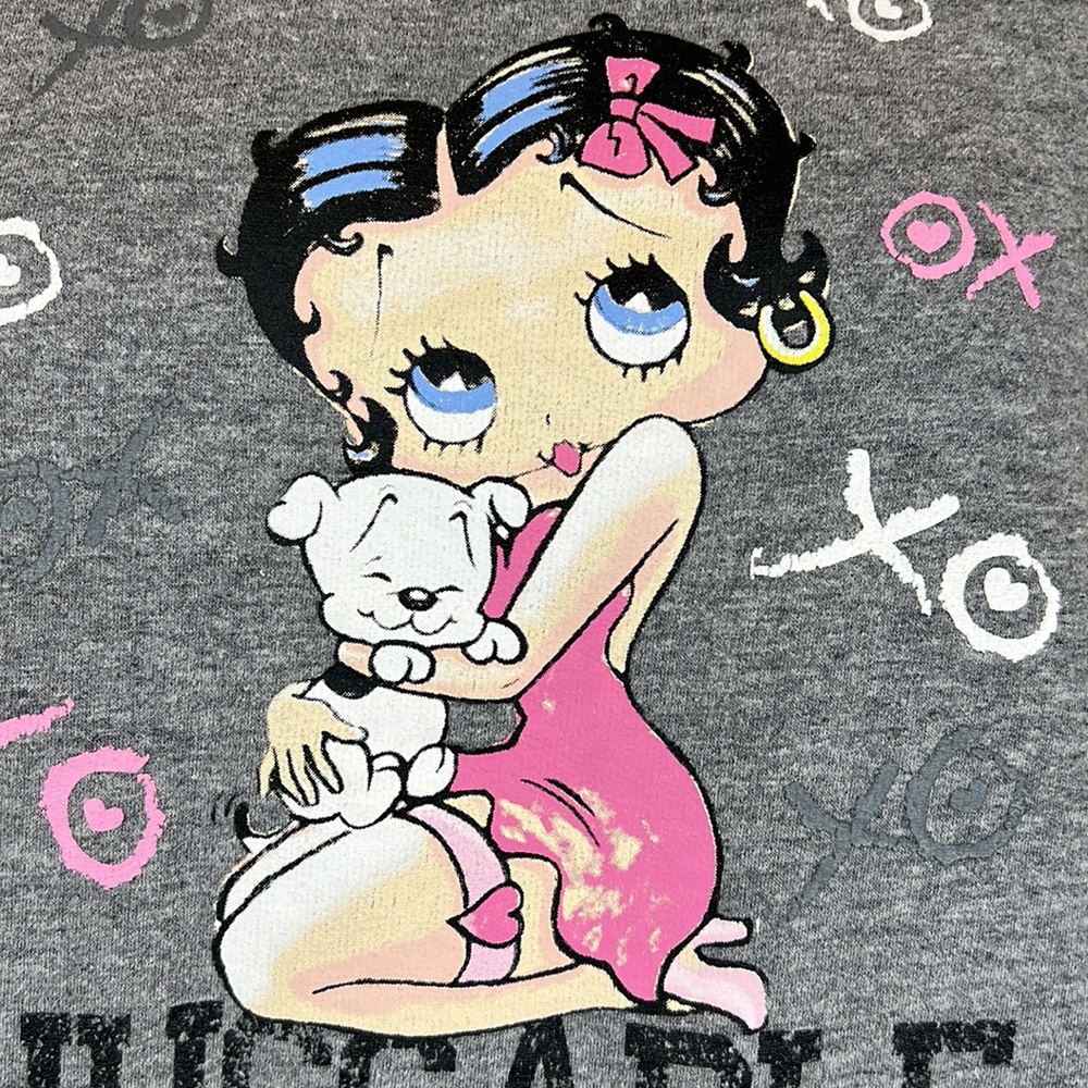 Betty Boop sweatshirt women’s small, lightweight short sleeve with front pocket - Picture 9 of 11